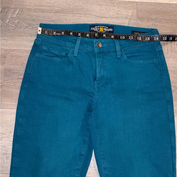Lucky Brand Sofia Skinny Ankle Jeans Teal Blue Size 4 Mid Rise Stretch - Picture 6 of 8